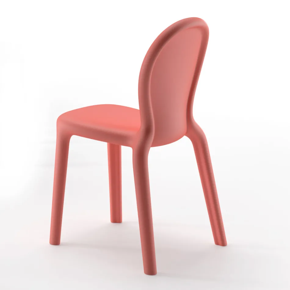 Silla apilable en polietileno de colores Made in Italy, 2 piezas - Jamala viadurini