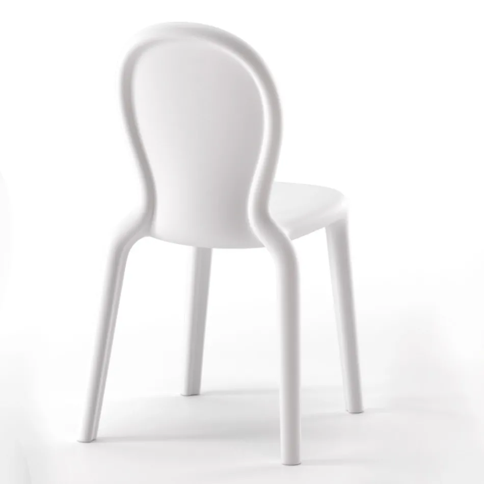 Silla apilable en polietileno de colores Made in Italy, 2 piezas - Jamala viadurini