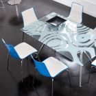 Silla de acero con asiento de polímero Made in Italy 4 piezas - Fedora viadurini