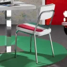 Silla de cuero ecológico con diseño de la bandera italiana de Banda viadurini