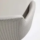 Silla de ecopiel con respaldo decorado y base de metal negro, 2 piezas - Nima viadurini