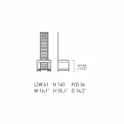 Silla de fresno pintado de negro con asiento de algodón Made in Italy - Merapio viadurini