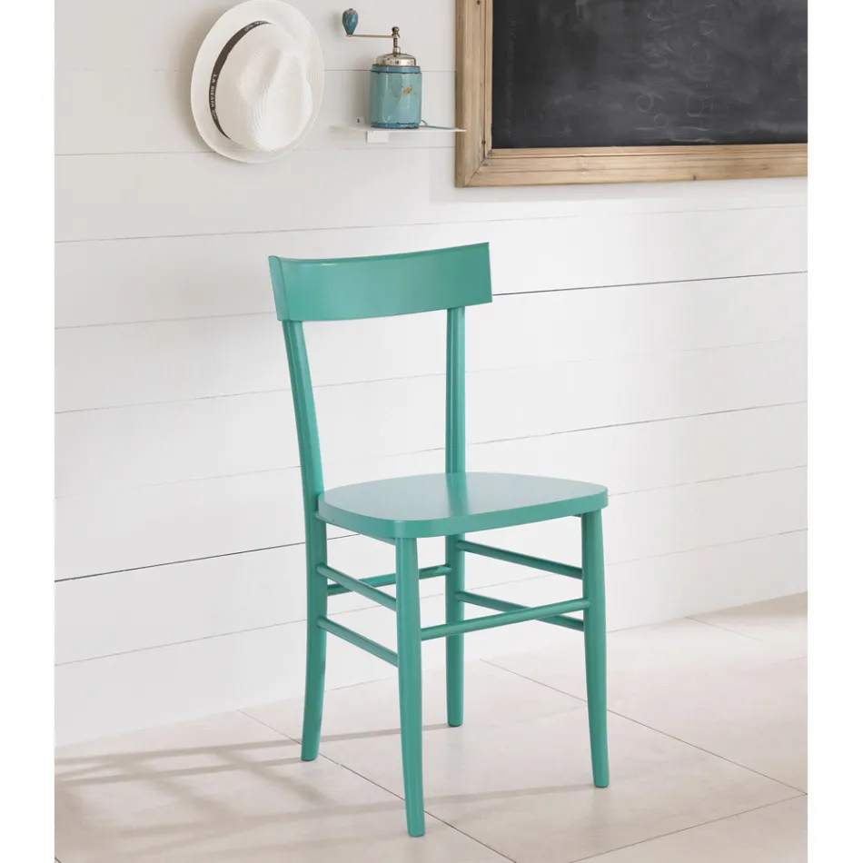 Silla de diseño moderno de 4 piezas en madera de haya - Stella viadurini