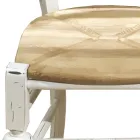 Silla de cocina de madera de fresno completamente hecha en Italia - Thanos viadurini