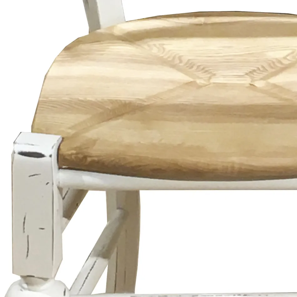 Silla de cocina de madera de fresno completamente hecha en Italia - Thanos viadurini