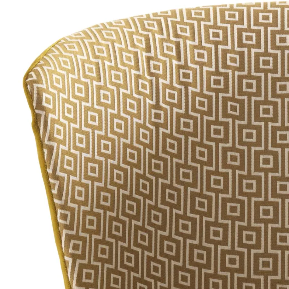 Silla moderna acolchada de madera maciza Grilli York hecha en Italia, 2 piezas viadurini