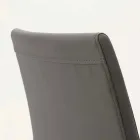 Silla Caserta de metal tapizada en ecopiel, diseño moderno viadurini