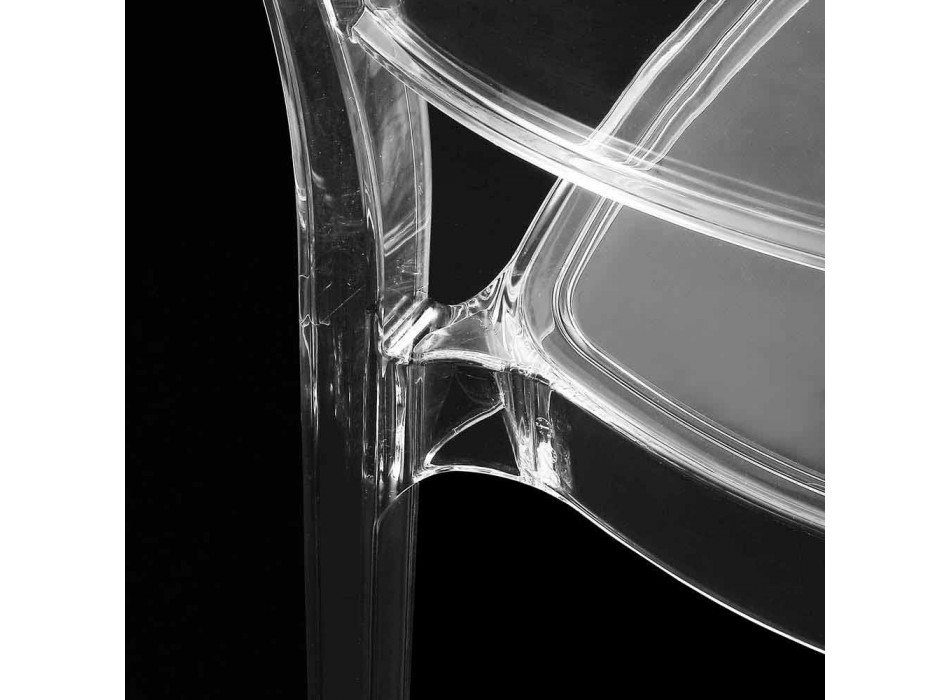 Silla moderna de policarbonato transparente producida en Italia Ferrara viadurini