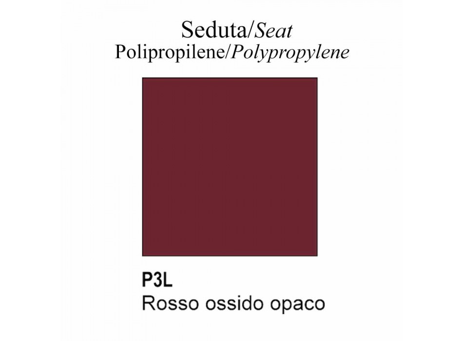 Silla de polipropileno con patín Made in Italy, 2 piezas - Connubia Tuka viadurini