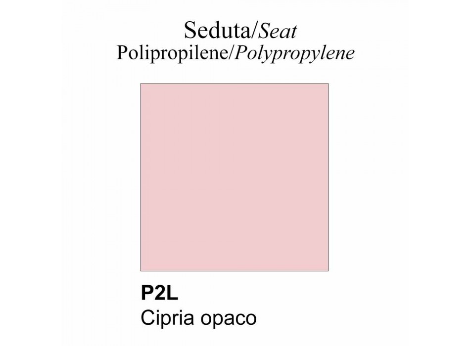 Silla de polipropileno con patín Made in Italy, 2 piezas - Connubia Tuka viadurini
