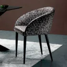 Silla de Tela con Estructura de Acero Made in Italy 4 Piezas - Tagata viadurini