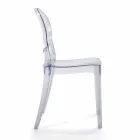 Silla apilable para interior o exterior en policarbonato transparente - Planet viadurini