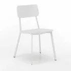 Silla de diseño moderno en madera y metal, elmas, 4 piezas viadurini