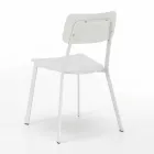 Silla de diseño moderno en madera y metal, elmas, 4 piezas viadurini
