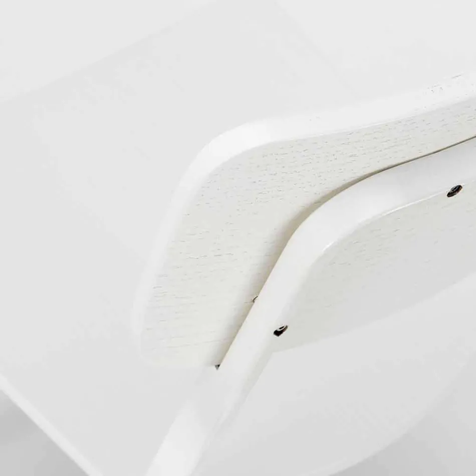 Silla de diseño moderno en madera y metal, elmas, 4 piezas viadurini