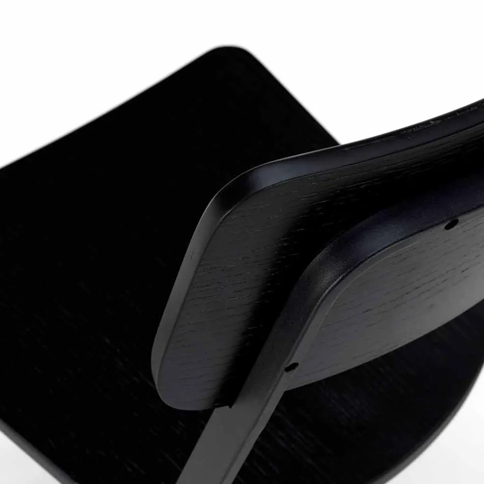 Silla de diseño moderno en madera y metal, elmas, 4 piezas viadurini