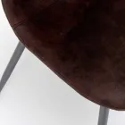 Silla de salón con diseño moderno en piel sintética, Elice, 4 piezas viadurini