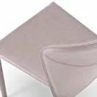 Silla de estar moderna cubierta en imitación de cuero, Accadia, 4 piezas viadurini