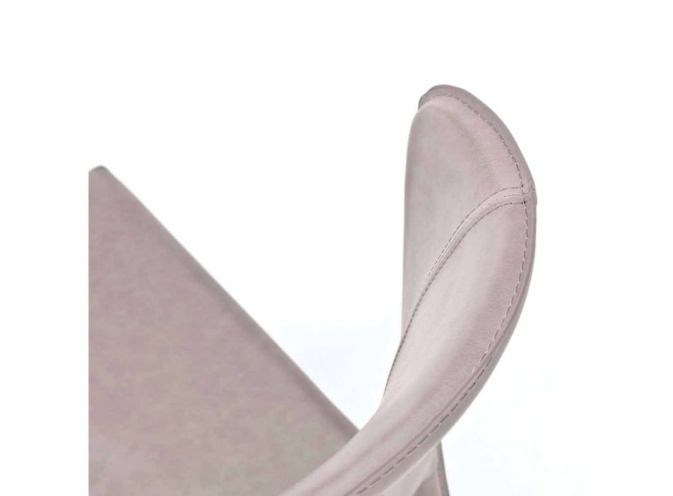 Silla de estar moderna cubierta en imitación de cuero, Accadia, 4 piezas viadurini