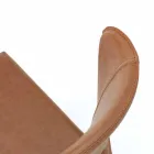 Silla de estar moderna cubierta en imitación de cuero, Accadia, 4 piezas viadurini