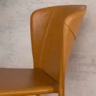 Silla de estar moderna cubierta en imitación de cuero, Accadia, 4 piezas viadurini