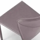 Silla de estar moderna cubierta en imitación de cuero, Accadia, 4 piezas viadurini