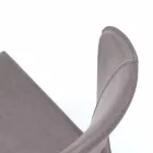 Silla de estar moderna cubierta en imitación de cuero, Accadia, 4 piezas viadurini