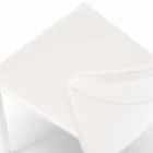 Silla de estar moderna cubierta en imitación de cuero, Accadia, 4 piezas viadurini