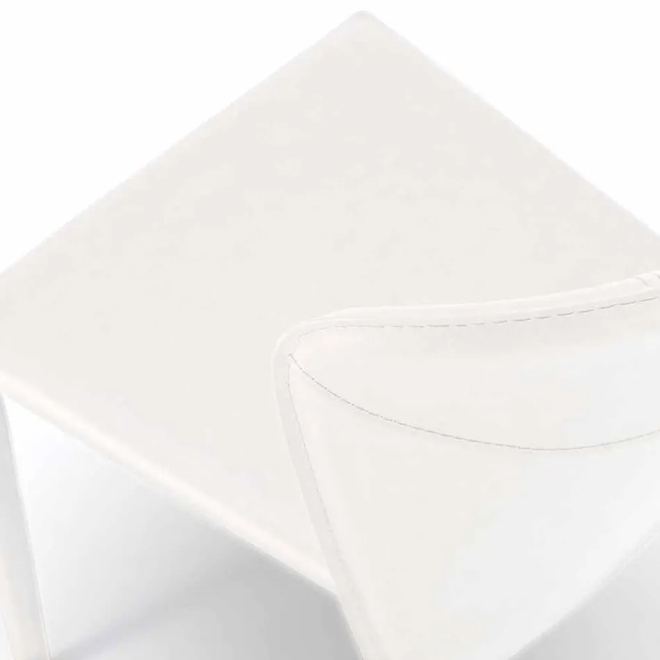 Silla de estar moderna cubierta en imitación de cuero, Accadia, 4 piezas viadurini