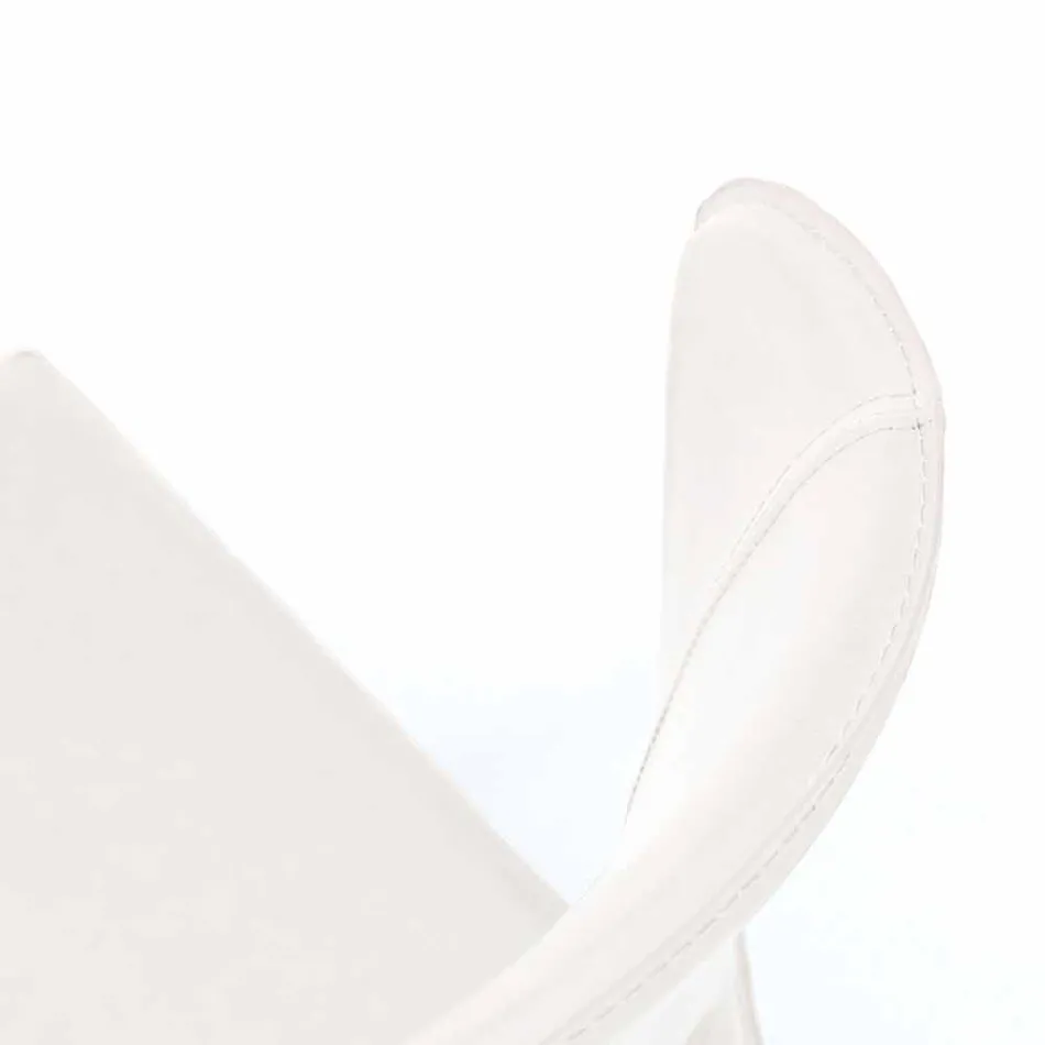 Silla de estar moderna cubierta en imitación de cuero, Accadia, 4 piezas viadurini