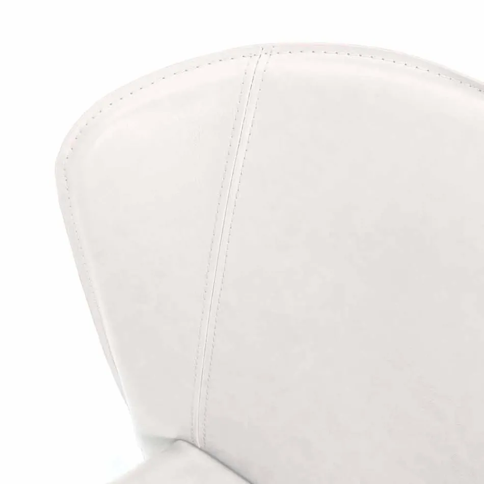 Silla de estar moderna cubierta en imitación de cuero, Accadia, 4 piezas viadurini