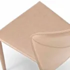 Silla de estar moderna cubierta en imitación de cuero, Accadia, 4 piezas viadurini