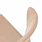 Silla de estar moderna cubierta en imitación de cuero, Accadia, 4 piezas viadurini