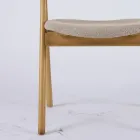 Silla de salón moderna en diferentes tejidos con carcasa de madera - Wolter viadurini