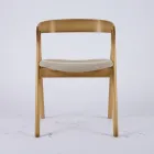 Silla de salón moderna en diferentes tejidos con carcasa de madera - Wolter viadurini