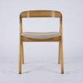 Silla de salón moderna en diferentes tejidos con carcasa de madera - Wolter