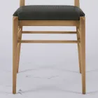 Silla de salón moderna en tela y madera maciza Made in Italy - Wilma viadurini