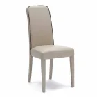 Silla moderna de madera de haya y cuero artificial Fanny, 4 pz viadurini