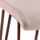 Silla moderna en cuero o imitación de cuero para comedor o cocina Maha viadurini