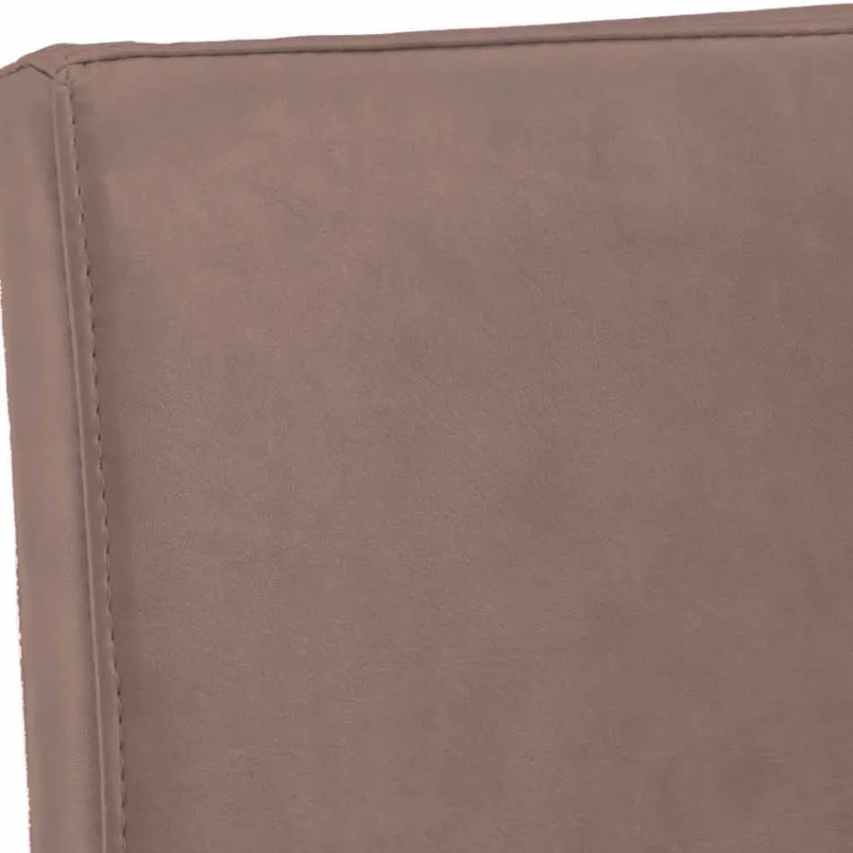 Silla moderna en cuero o imitación de cuero para comedor o cocina Maha viadurini