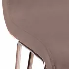 Silla moderna en cuero o imitación de cuero para comedor o cocina Maha viadurini