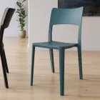 Silla moderna apilable de polipropileno para uso interior y exterior - Vermeer viadurini