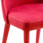 Silla moderna para comedor en rojo Tecnofibra Almira viadurini