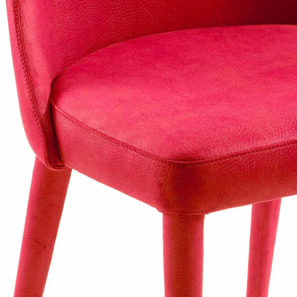 Silla moderna para comedor en rojo Tecnofibra Almira viadurini