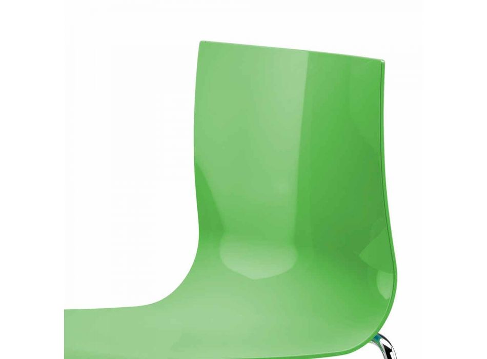 Silla moderna de oficina o sala de estar acero, plástico reciclado de colores - Verenza viadurini