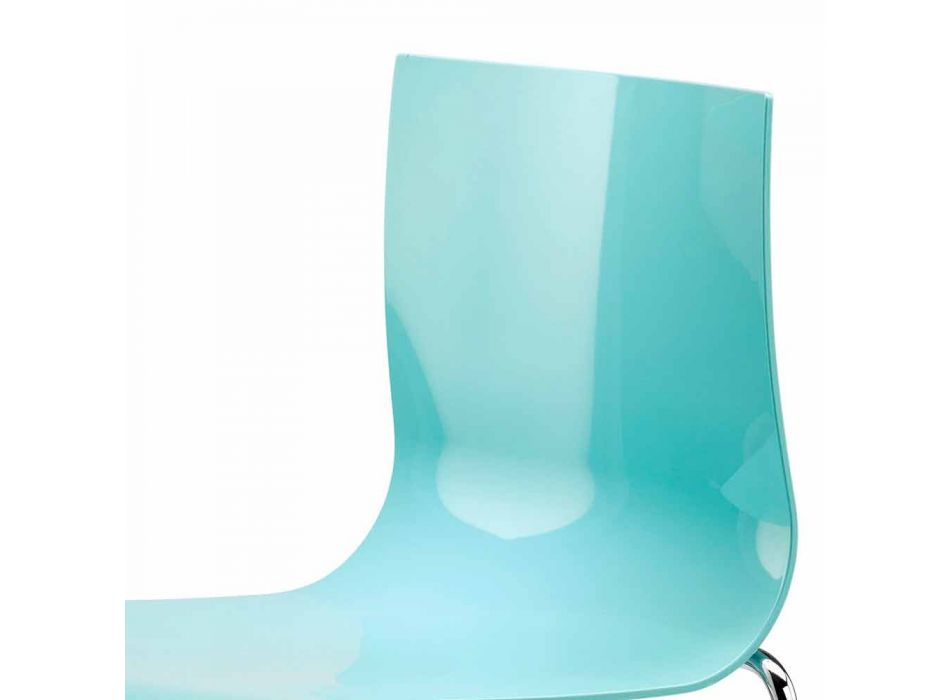 Silla moderna de oficina o sala de estar acero, plástico reciclado de colores - Verenza viadurini