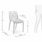 Silla monobloque de polipropileno con diseño moderno Blandine, 4 piezas viadurini