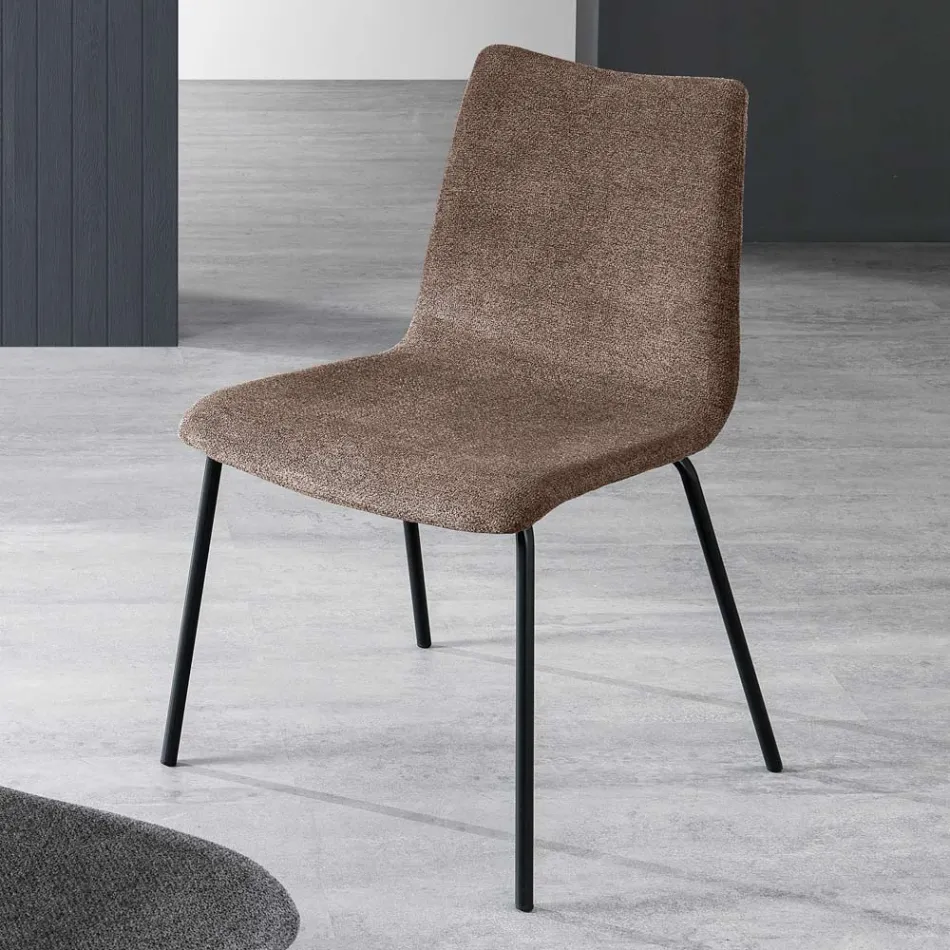 Silla Monocasco en Tela de Diferentes Acabados Made in Italy - Morgana viadurini