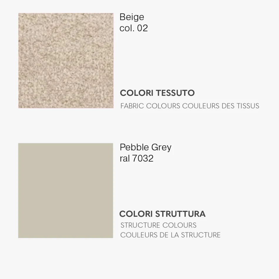 Silla Monocasco en Tela de Diferentes Acabados Made in Italy - Morgana viadurini