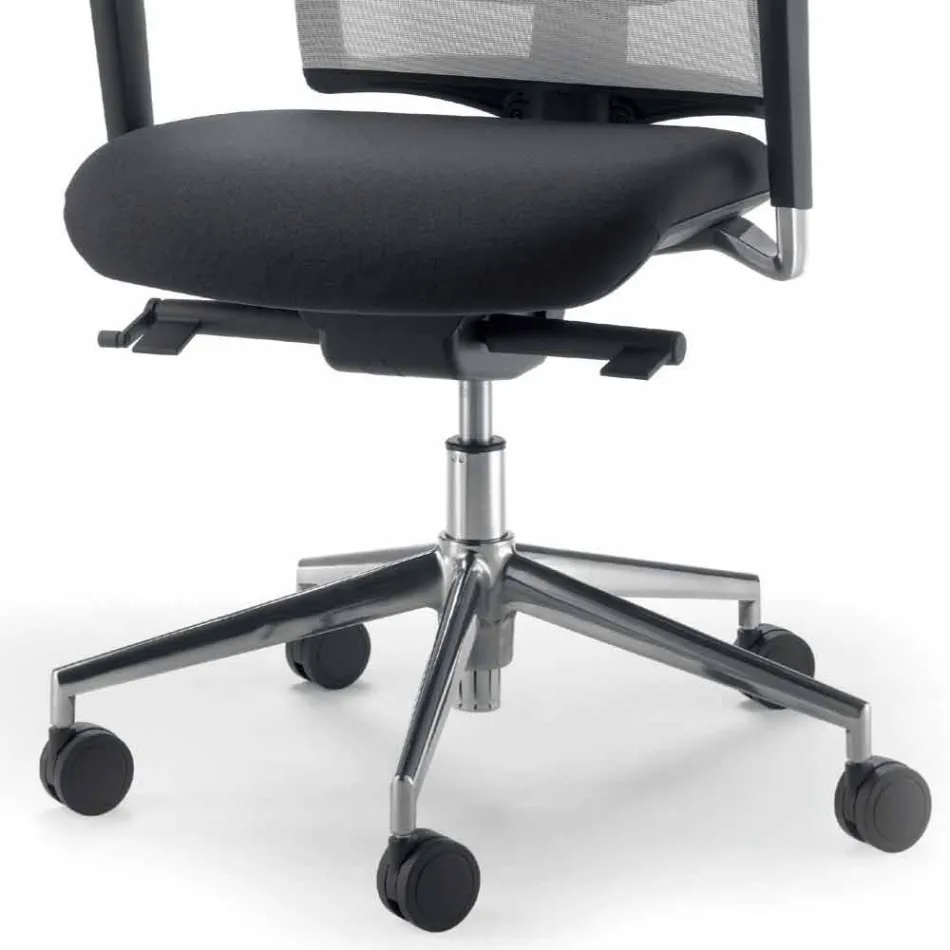 Silla operativa y semi-ejecutiva en tejido producido en Italia Mina. viadurini